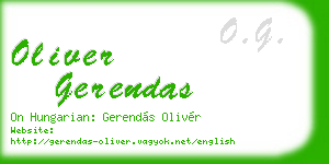 oliver gerendas business card